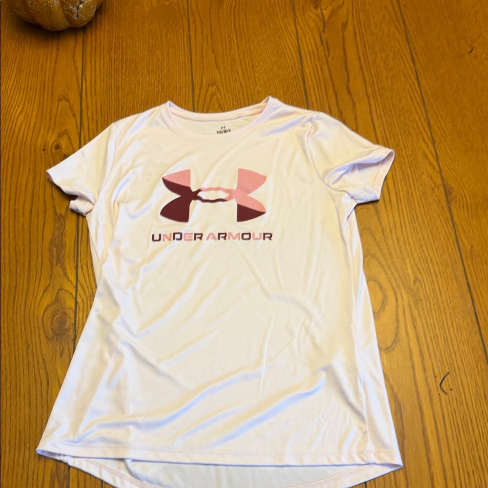 Under Armour Light Pink Tee with Logo